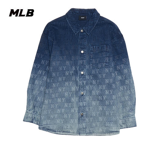 MLB渐变满印花NY标牛仔衬衫3ADRM0751 商品图1