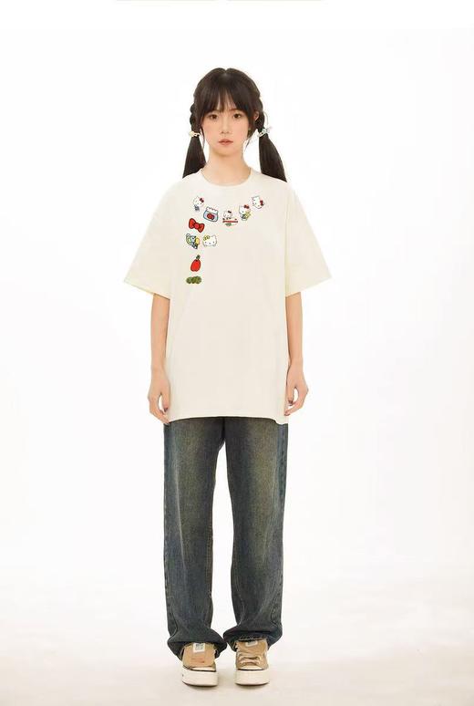 七夕福利-NO退~情侣潮牌100%棉hello kitty印花短袖T恤-喜出 商品图1