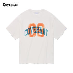 covernat韩国潮牌重叠08数字短袖时尚潮流圆领T恤2024春夏CO2402ST15