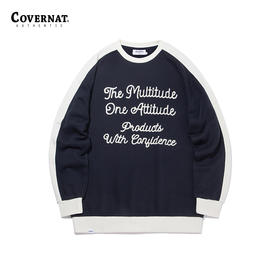 Covernat春季新款2024字母卫衣潮套头圆领上衣情侣同款CO2401CR04
