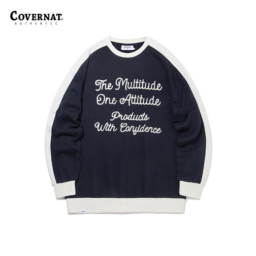 Covernat春季新款2024字母卫衣潮套头圆领上衣情侣同款CO2401CR04 商品图0