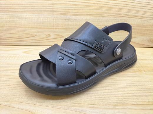 夏季新品豪行14255650纯牛皮平底男士沙滩鞋露趾凉鞋 商品图1