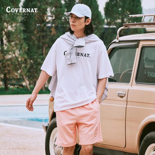 covernat韩国潮牌短袖T恤休闲字母印花情侣同款男女街头穿搭CO2302ST06 商品图2