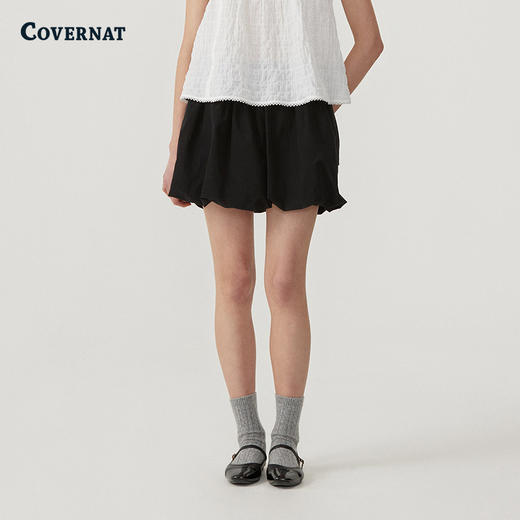 COVERNAT韩国潮牌女性气球抽绳短裙个性设计时尚百搭2025夏季新CO2502SR76 商品图1