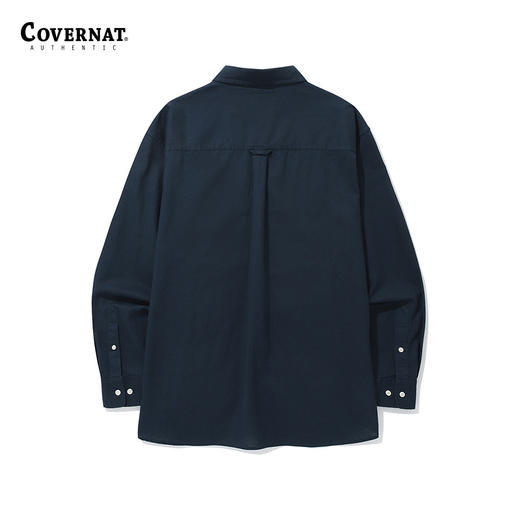 covernat韩国潮牌C刺绣LOGO 宽松亲肤亚麻衬衫2024春夏新品CO2401SH06 商品图1