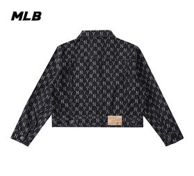 【一口价】MLB女款小短款MONOGRAM牛仔夹克3FDKM0321【无货退款】
