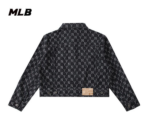 【一口价】MLB女款小短款MONOGRAM牛仔夹克3FDKM0321【无货退款】 商品图0