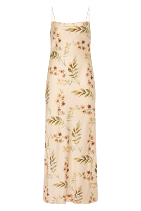 Faithfull The Brand - Yolaine Midi Dress - Jardin Floral - Blush - 女装 - 连身裙 - 花色