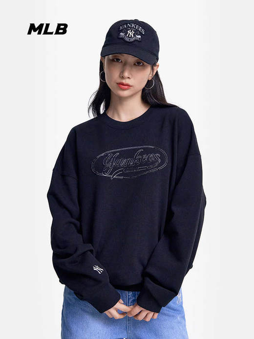 MLB25新款简约标男女同款套头卫衣3AMTV0551【无货退款介意勿拍】 商品图0