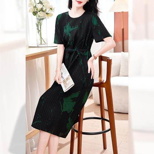 丁摩 20姆米柔碟绉重磅桑蚕丝真丝连衣裙0309 商品图1