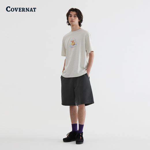 COVERNAT韩国潮牌宽松潮流短裤简约舒适男女同款百搭2025夏季新CO2502SO01 商品图0