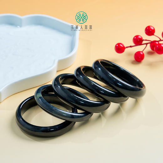 D墨玉手镯-青花宽条 商品图0