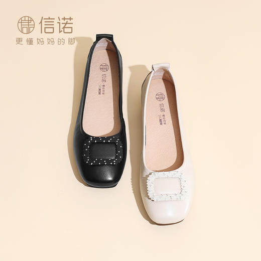 妈妈鞋2025新款夏季透气软底不累脚镂空真皮大码女洞洞鞋子5Q1629-18 商品图1