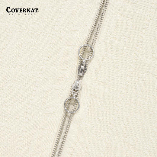 covernat韩国潮牌经典C LOGO图案拉链宽松舒适开衫2024春夏新品CO2401KT07 商品图3