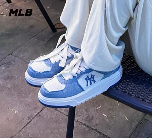 MLB男女同款NY标牛仔元素25春新款运动鞋3ASXV015N 商品图0