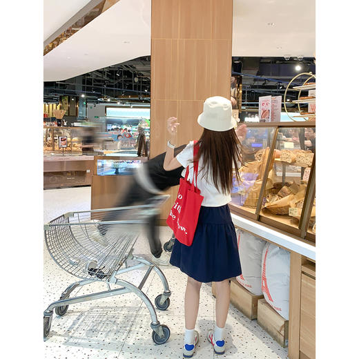 <曾小咸推荐>韩系可爱猫猫印花正肩短袖T恤 商品图4