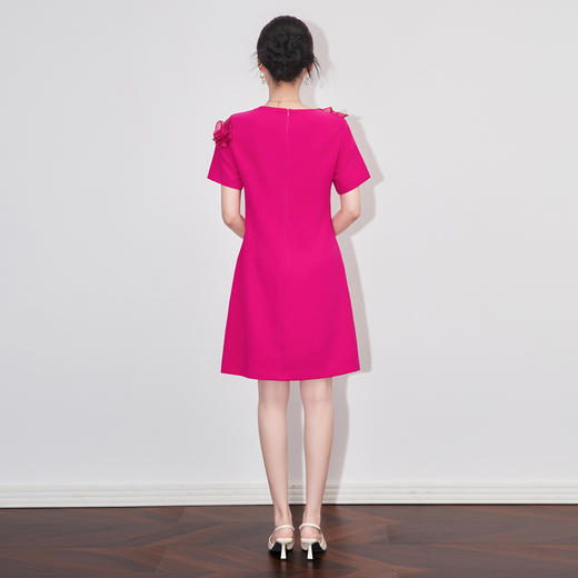 「高货wl」全新升级【铂金会员349/天猫469/差价120】(01808)洛诗琳奢感精致立体荷叶边连衣裙2025夏季新款收腰显瘦A字裙 商品图2