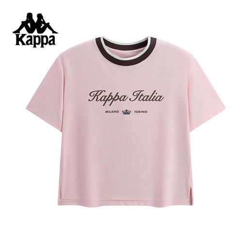 Kappa卡帕背靠背运动短袖女2025夏季新款凉感t恤索罗娜女休闲上衣K0F62TD03 商品图2