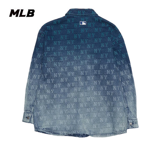 MLB渐变满印花NY标牛仔衬衫3ADRM0751 商品图3