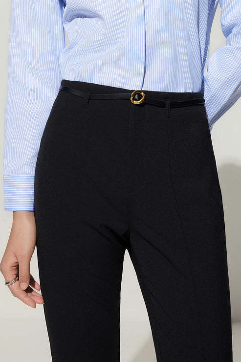 G2000女装SS25商场新款【配送腰带/多面弹/喇叭】通勤修身休闲裤51269114 商品图4