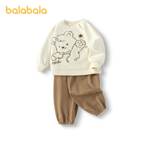 巴拉巴拉童装儿童长袖套装男童女童两件套宝宝秋装2025新款卡通萌 商品图4