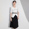 IWY/黑白撞色时尚套装夏季薄款两件套职业商务女装套装裙主持人上镜装24CS001 商品缩略图4