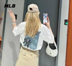 【限时秒杀】MLB男女同款老花背标波普风25春夏新款T恤3ATSM1053