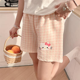【GZ】无忧购39元2件云朵棉格纹短裤遛弯裤家居服（截单后3-5天发货)