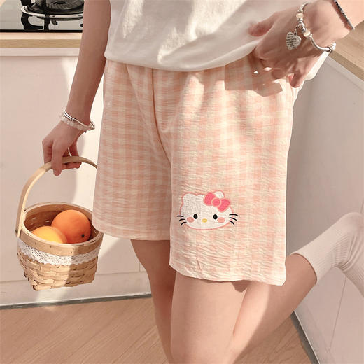 【GZ】无忧购39元2件云朵棉格纹短裤遛弯裤家居服（截单后3-5天发货) 商品图0