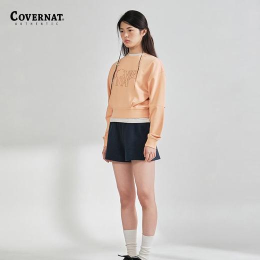 covernat韩国潮牌时尚LOGO宽松露脐女士裁剪卫衣2025春夏新CO2401CR73 商品图2