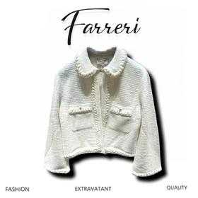 香奶奶 25p白色针织开衫