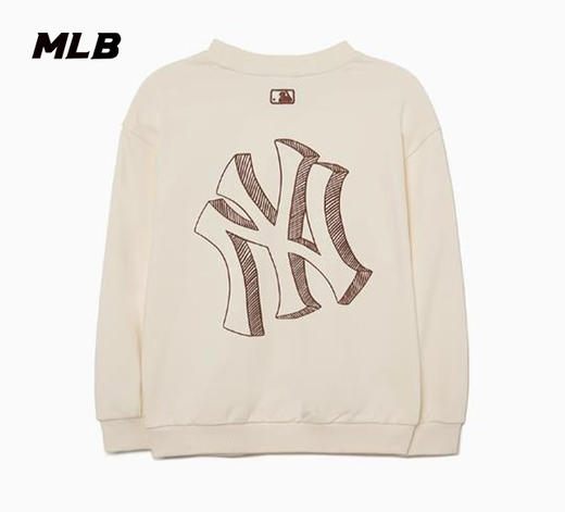 MLB儿童男女童23秋季新款圆领镂空队标套头卫衣7AMTJ0134 商品图3