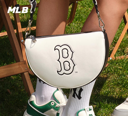 MLB女款大标拼色款西瓜包斜挎包3ACRS033N 商品图0