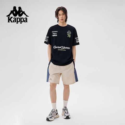 Kappa卡帕背靠背运动短袖男2025夏季新款休闲圆领t恤女纯棉上衣KPCGCTD70 商品图2