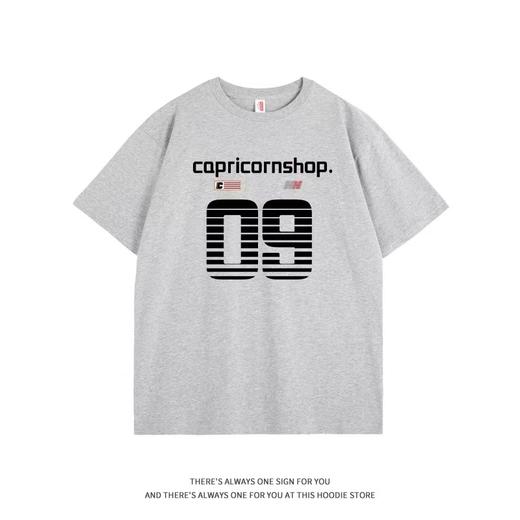 七夕福利-NO退~情侣潮牌100%棉立体09数字印花短袖T恤-喜出 商品图1