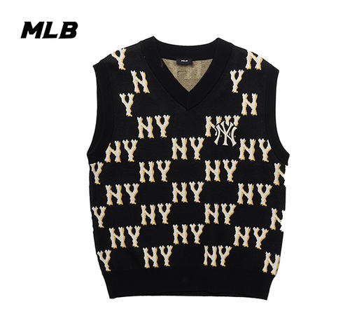 【福利】MLB男女同款满印老花针织衫马甲背心3AKPM0331【无货退款】 商品图3