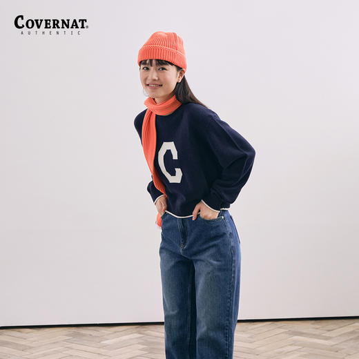 Covernat潮牌冬季新款女毛线保暖潮牌围巾CO2304TC54 商品图1