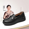 真皮软底妈妈鞋平底舒适一脚蹬单鞋中年休闲大码圆头女鞋5Q8177-25 商品缩略图0