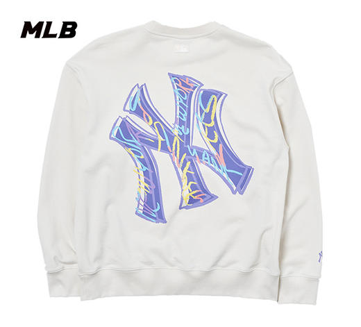 MLB男女同款背标大LOGO涂鸦风套头卫衣3AMTB1344 商品图1