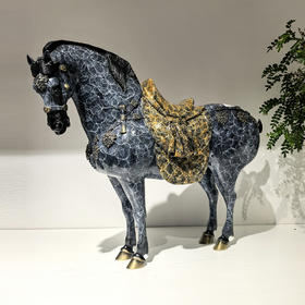 黄铜盛世唐马摆件