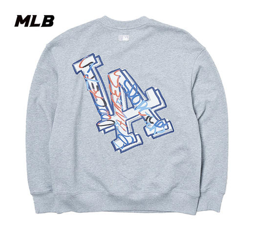 MLB男女同款背标大LOGO涂鸦风套头卫衣3AMTB1344 商品图5