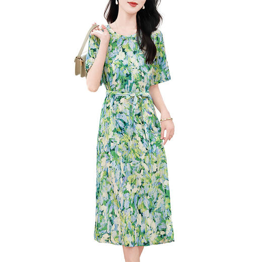 丁摩 20姆米柔碟绉重磅桑蚕丝真丝连衣裙0309 商品图4