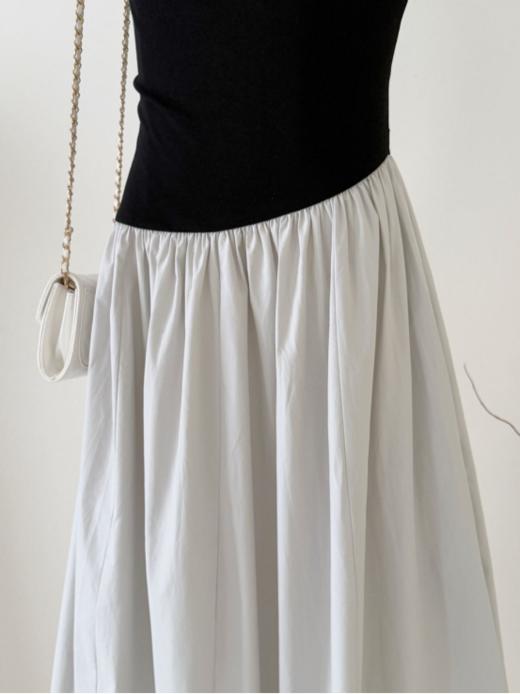 🌸高级感这条裙子yyds~~🖤一字肩出街太美👗 【岚可可】斜肩两穿拼接连衣裙，甜欲狙击手~😍少女心直接被俘获！🤭 ✅可斜肩可一字肩穿！ 商品图3