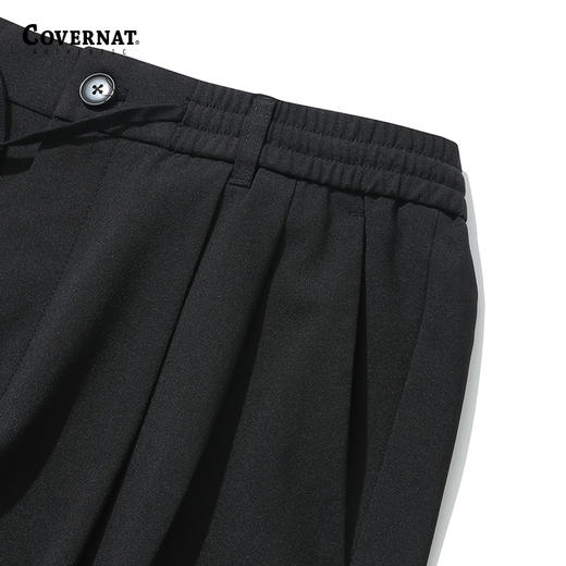 covernat韩国潮牌男女半宽松双褶休闲舒适长裤2024春夏新品CO2401PT17 商品图2