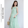 VICTORIA&VERA夏季“珀月浮光”法式度假风温柔气质挂脖绑带亮片蛋糕连衣裙 商品缩略图4