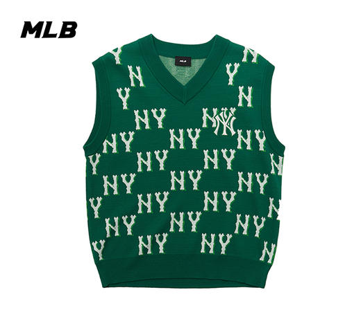 【福利】MLB男女同款满印老花针织衫马甲背心3AKPM0331【无货退款】 商品图4