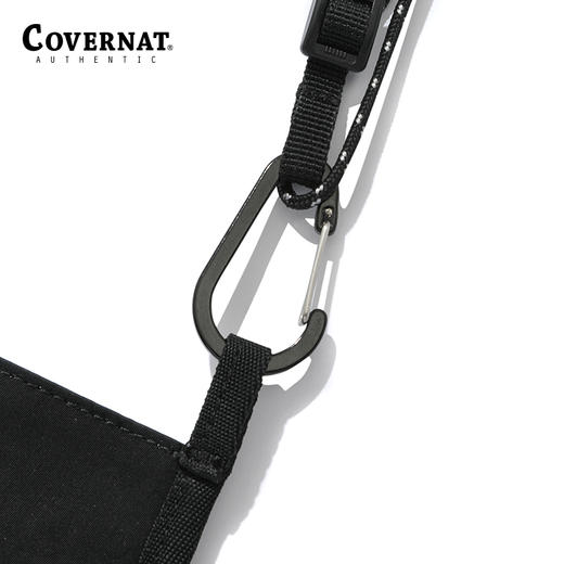 covernat韩国潮牌斜挎包男女织带细绳交叉带包袋黑色小包CO2200CB07 商品图4