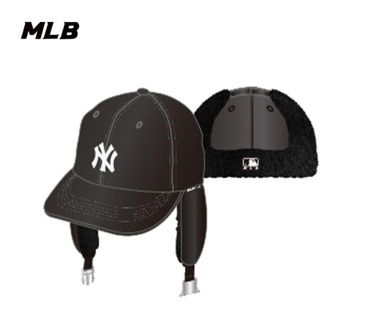 MLB基础款NY标冬天保暖防寒帽3AWM02016 商品图1