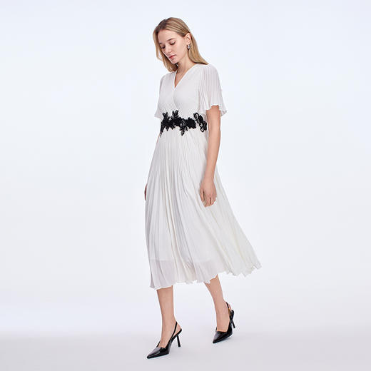 EITIE爱特爱高级优雅气质收腰百褶轻礼服连衣裙25秋新款8377002 商品图1