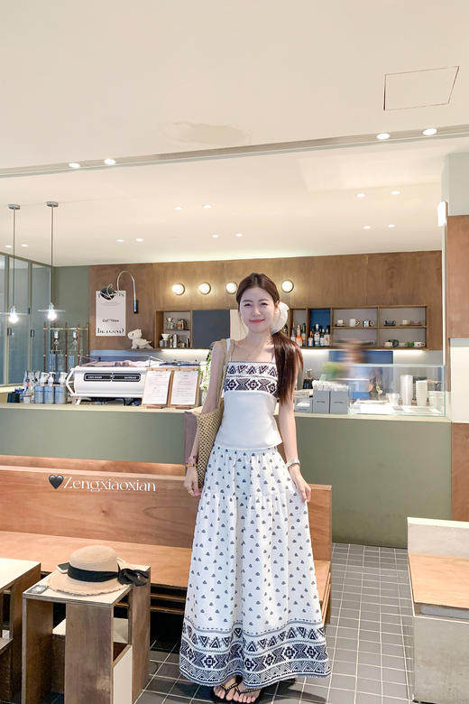 <曾小咸推荐>法式度假风吊带半身裙两件套 商品图5